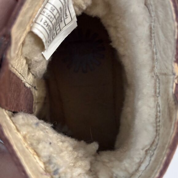 Ugg Australia Women Neevah Women Round Toe Leather Ankle Boot Dark Brown Size 8 - Picture 10 of 10